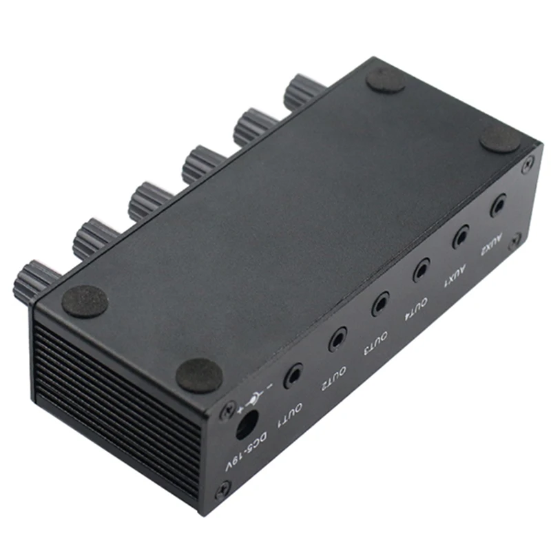 Стерео микшер аудио (2 Вход 4 Выход) пуш ап четыре наушники или внешние Мощность