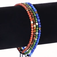 1pcs adjustable stone beads bracelet for women colorful bead woven bracelet for new year gift jewelry