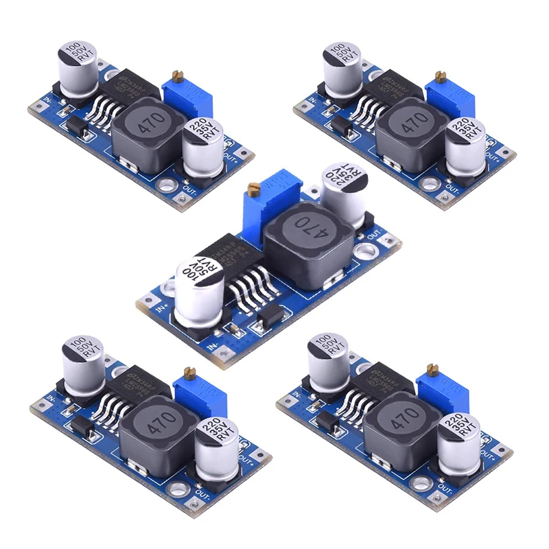 

LM2596 5 PCS/LOT Voltage Regulator DC-DC Step Down Power Supply Module 3A Adjustable Step Down Module LM2596S-ADJ 24V 12V 5V 3V