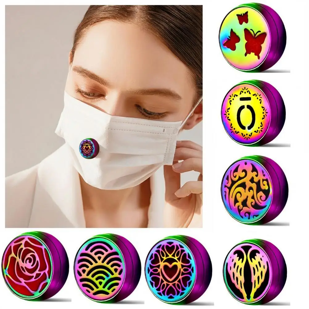 

1 Set Durable Essential Oil Diffuser Eco-friendly Rust-proof Stainless Steel Aromatherapy Locket Air Freshener Tools for Travel