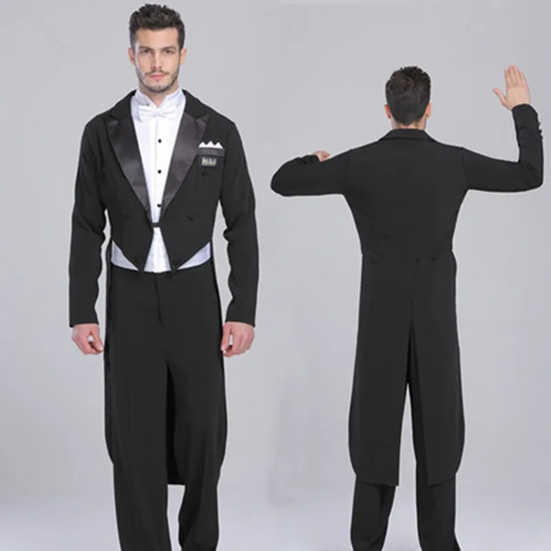 New men's tuxedo swimsuit dress smoking masculino standard dance men suit black two pieces mens wedding suits jacket+pants