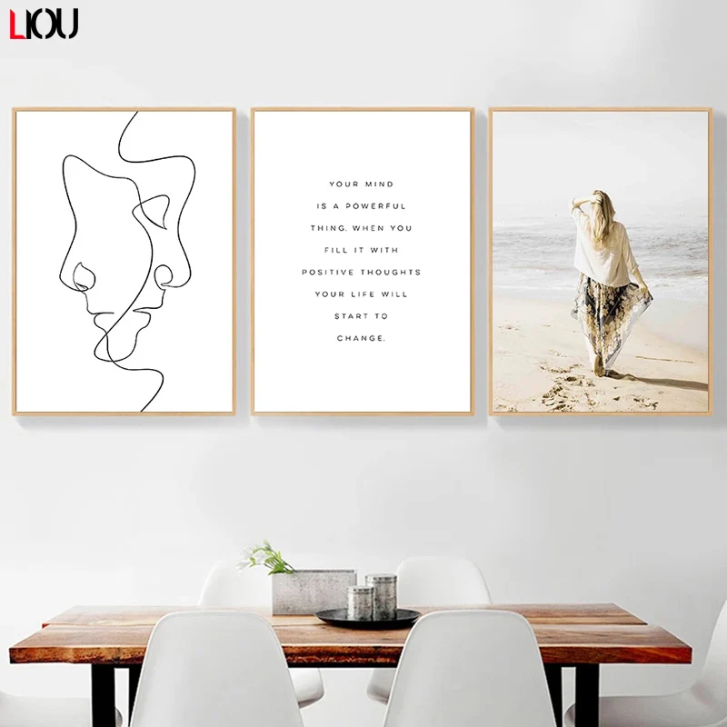 Настенная картина с изображением роз пляжа девушки цитаты настенная Картина на