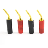 hifi audio video 4pcs gold plated amp speaker cable wire 2mm banana plug connector for interconnect cable