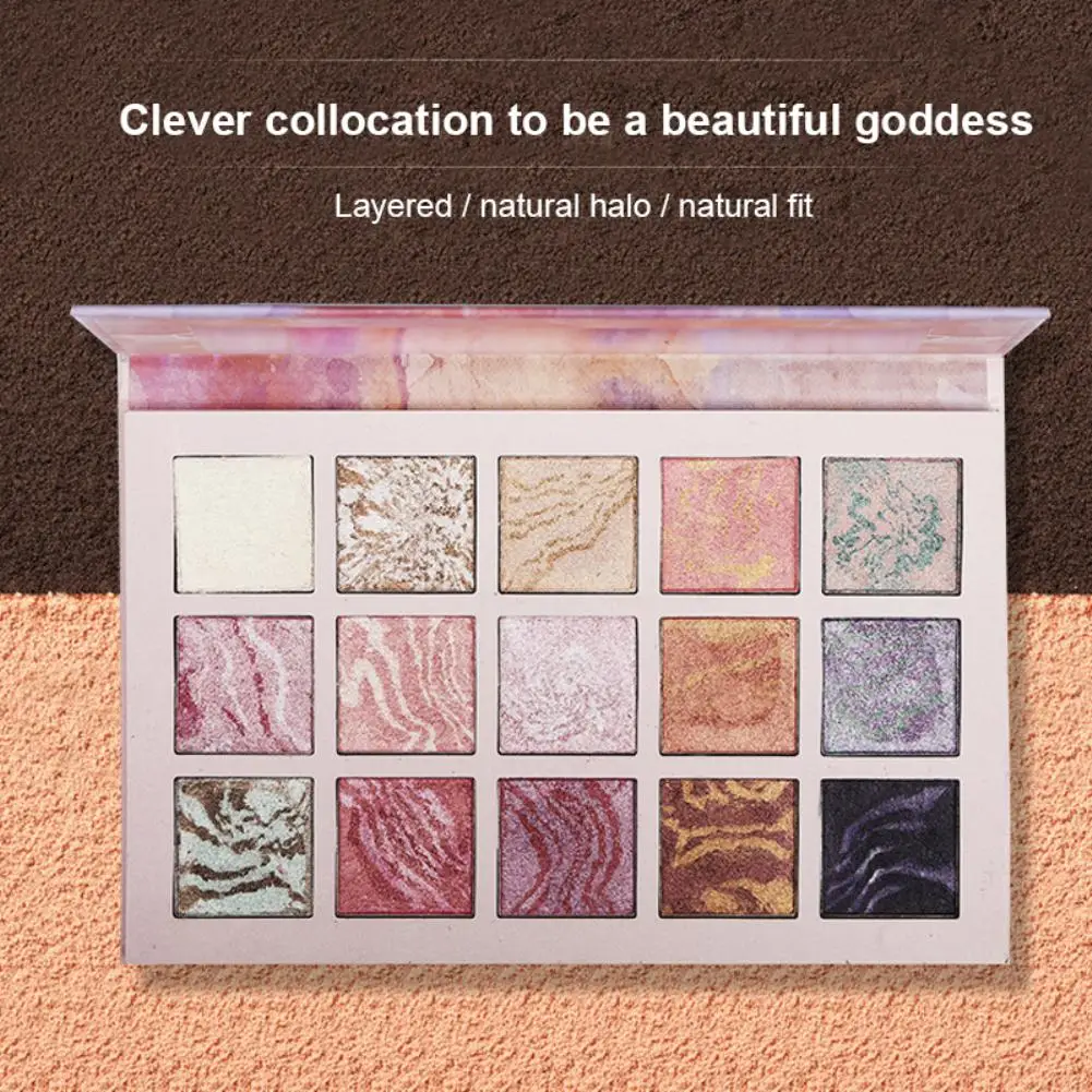 

15 Colors Eyeshadow Palette Glitter Roasted Powder Shine Long Lasting Water Proof Eye Shadow Pallete Shiny Eye Pigment Makeup