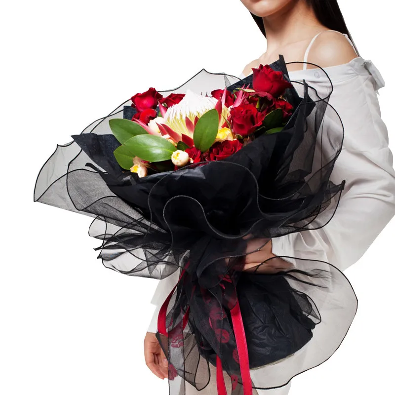 5 шт. Чистая Пряжа Heyue цветочная упаковка кружевные круглые букеты сделай сам