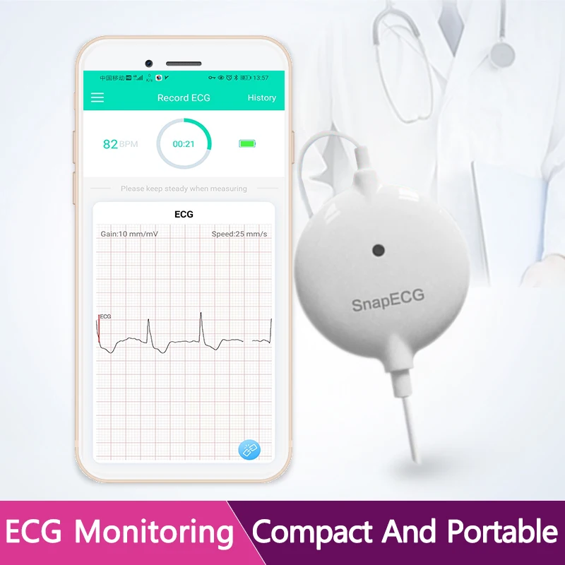 Portable ECG Monitor for Android Wireless EKG Monitoring Devices to Track Heart Rate & Rhythm Performance | Красота и здоровье