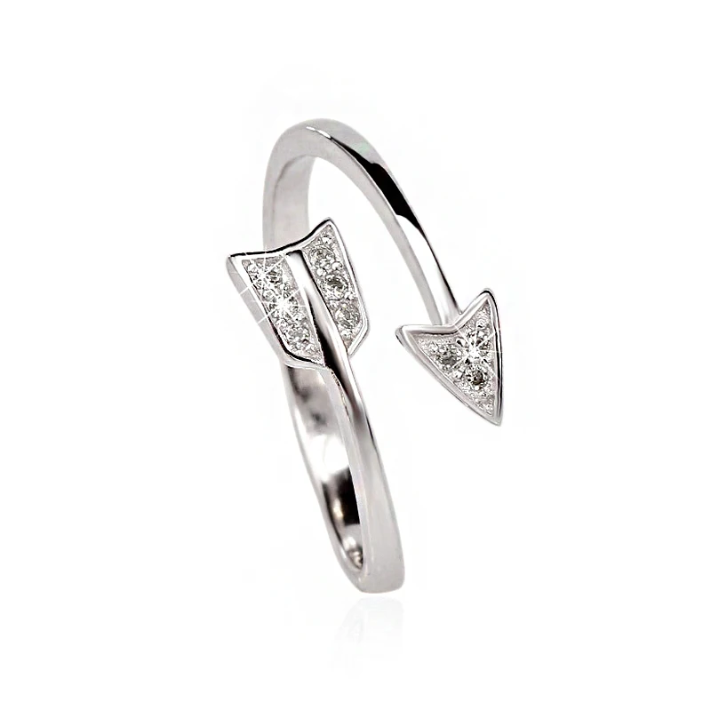 Модное серебряное кольцо со стрелой для апидов стрелы посеребренное Открытое