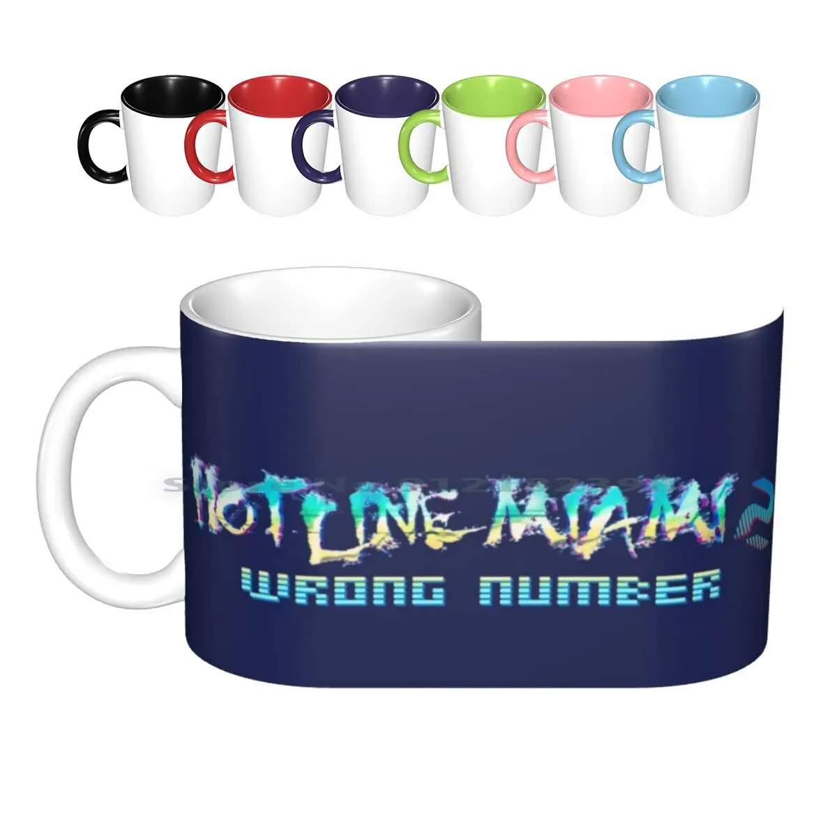 

Горячая линия Майами 2, иллюстрация логотипа фаната, керамические кружки, кофейные чашки, кружка для молока, чая Майами, Горячая линия Майами...