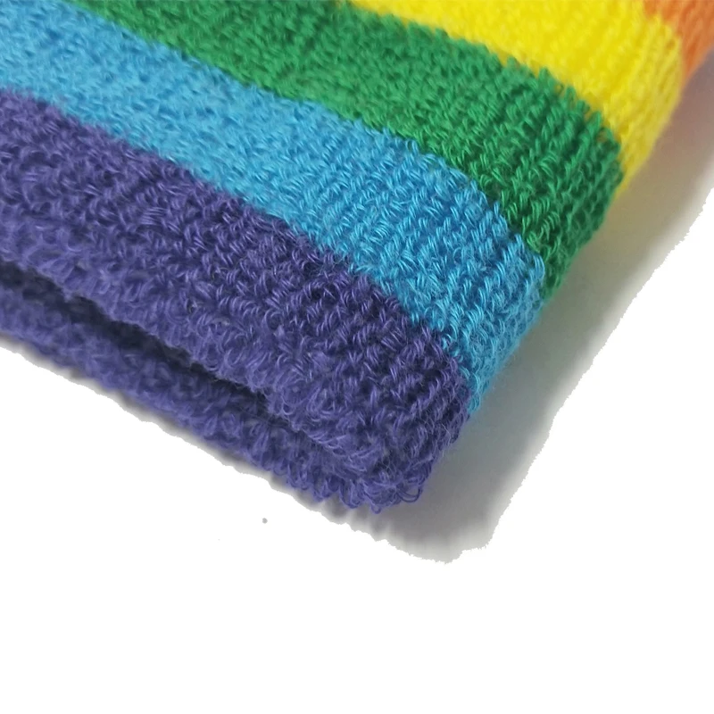 1 Радужный Браслет для поддержки запястья Хлопковое полотенце эластичная пряжа