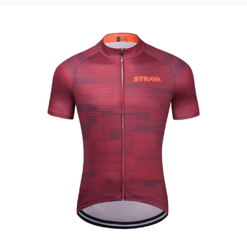 

STRAVA 2021 Men's Summer Breathable Cycling Clothes Tops， Mountain Bike Short-Sleeved Cycling Jerseys， Men's Quick-Drying Tops