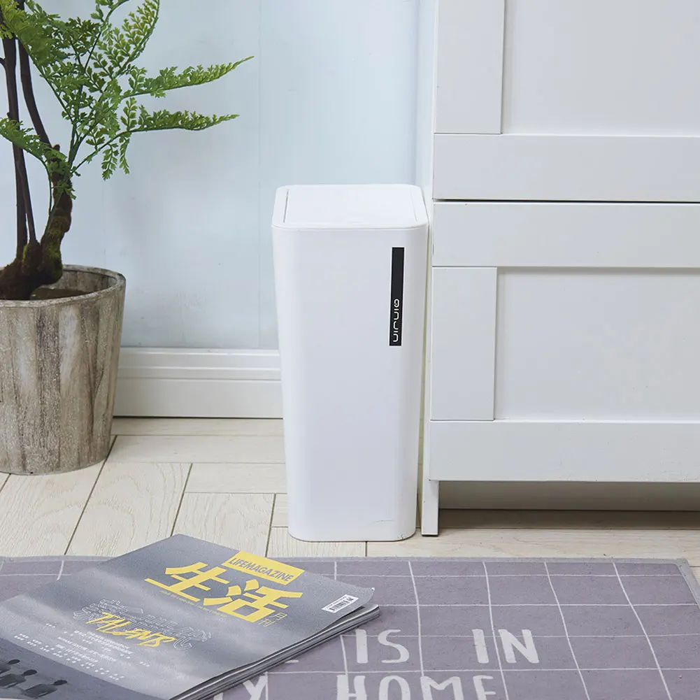 

Household Dustbin Creative Practical Fashion Press Type Kitchen Living Room Office Garbage Dust Bin Storage Bucket with Lid J30