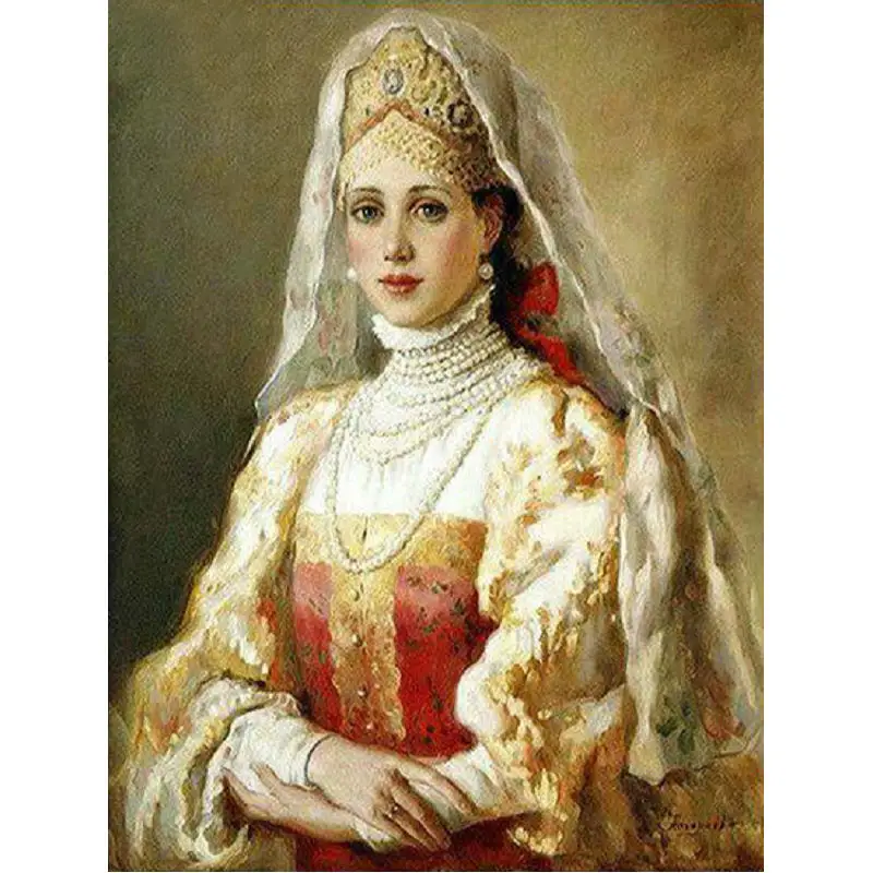 Алмазная мозаика 5D для рукоделия русские женские Стразы ручной работы алмазная