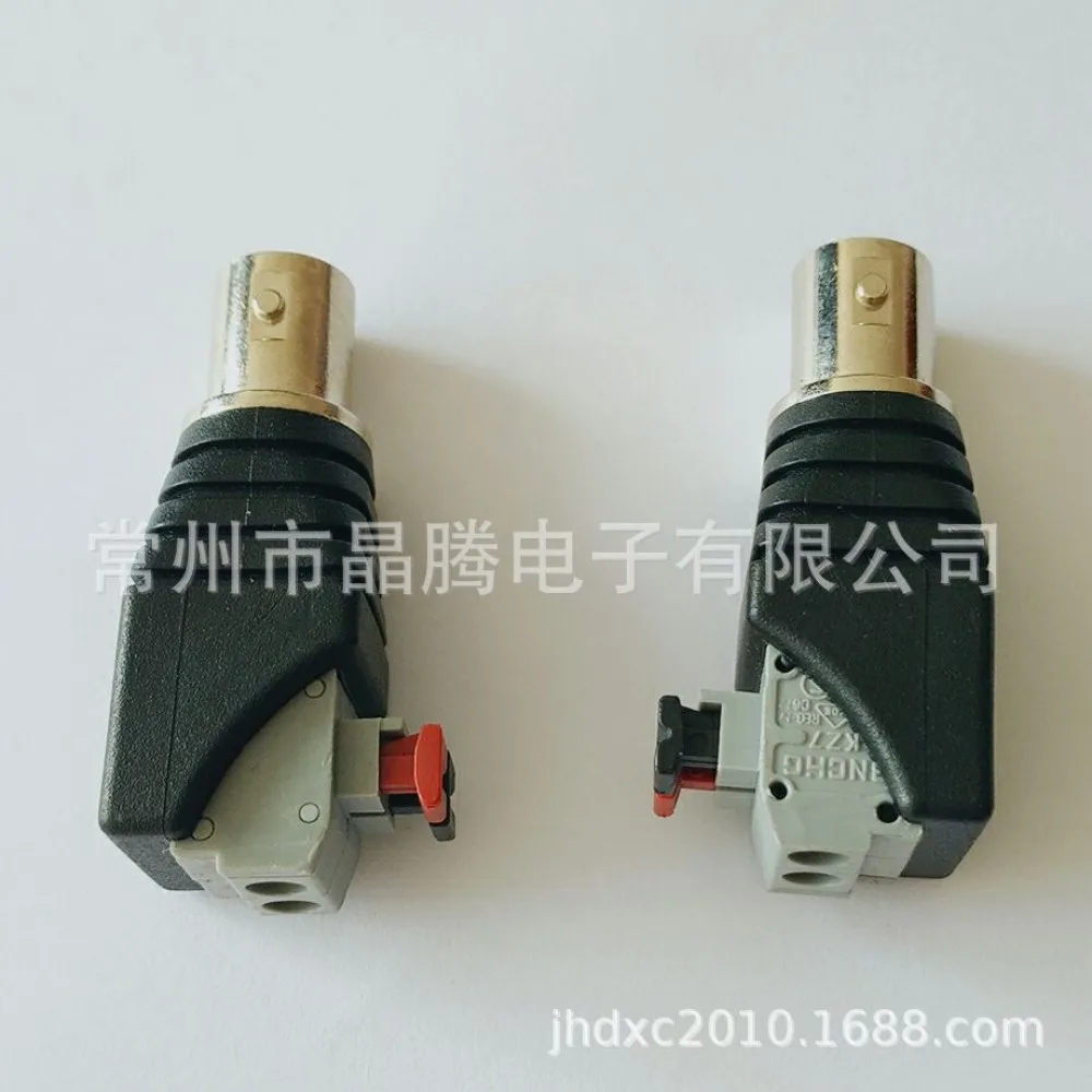 

BNC Female Q9 Press Button Spring Red Black 2poles Terminal Video Power Convertor Free Solder
