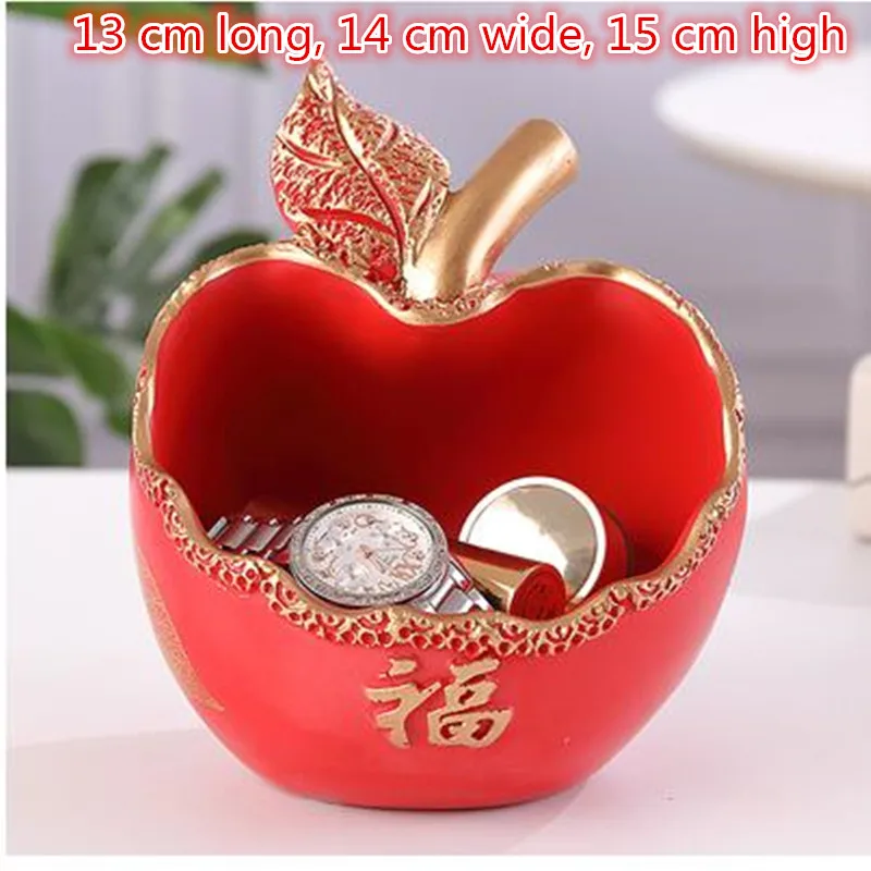 

Apple crafts, home office restaurant desktop key candy remote storage box, mascot decoration crafts, Christmas gifts