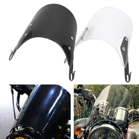 blackclear motorcycle custom compact sport wind deflector retro windshield 4 7 headlamp universal fit for yamaha harley
