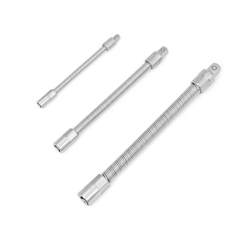 

3Pcs/Set Flexible Socket Extension Bar Set 1/2 1/4 3/8 Shaft Drive 10 8 6