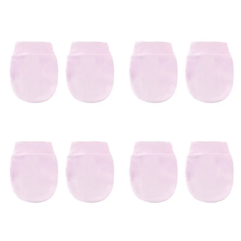 4 пары/упр. Простые милые детские вязаные перчатки для новорожденных антисъемные