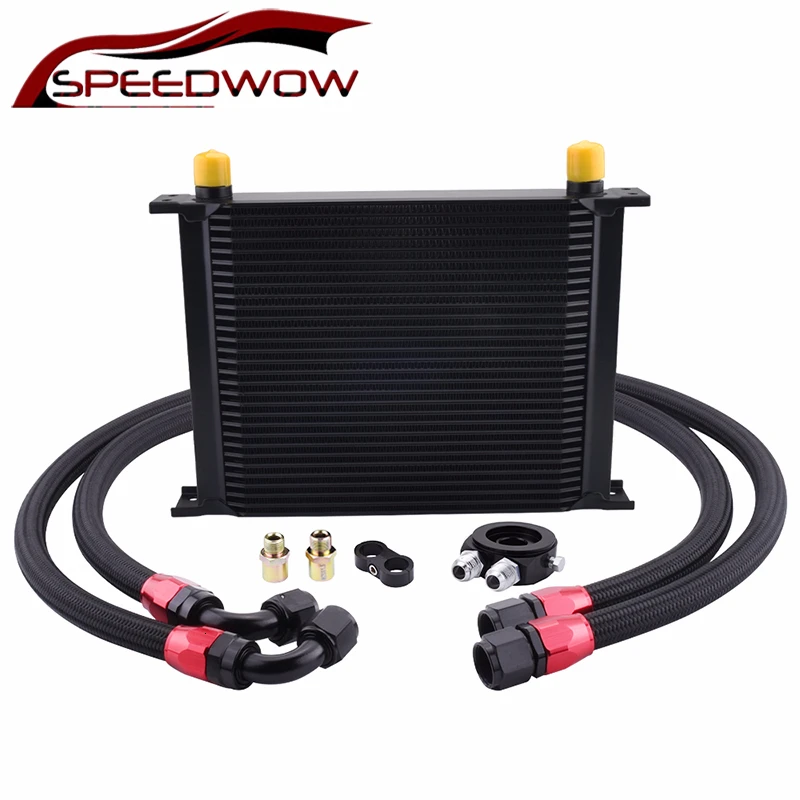 Комплект масляного радиатора двигателя SPEEDWOW 30 рядов сэндвич-адаптер для фильтра