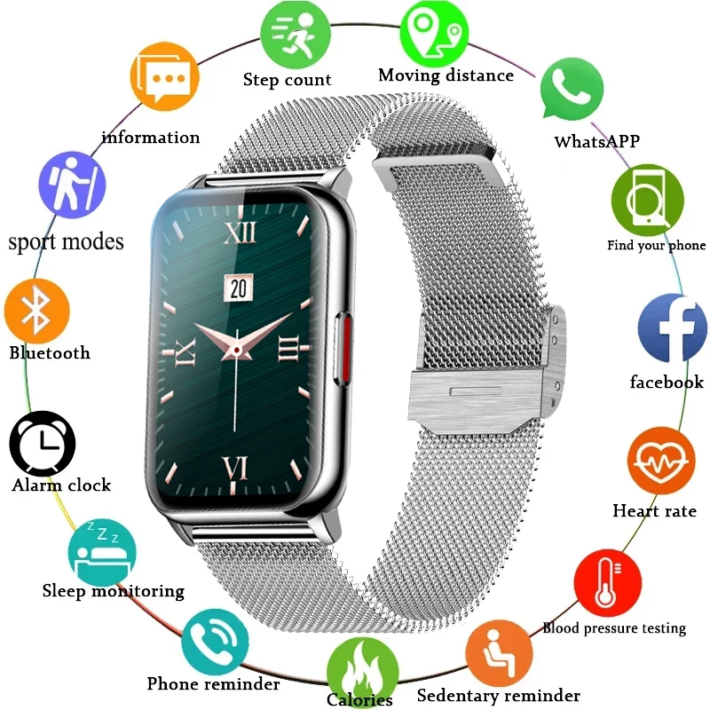 

2021 Fashion New Smart Watch Men Heart Rate 1.57 Inch Full Touch Screen Sport Smart Bracelet Ladies Smartwatch For Huawei Phone
