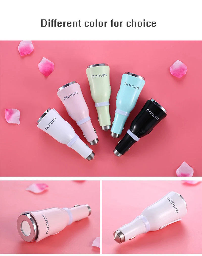 

KBAYBO Car diffuser mini Aromatherapy Mat Diffuser with Dual Power USB and Car Charger 5 color for choose aroma car air Portable