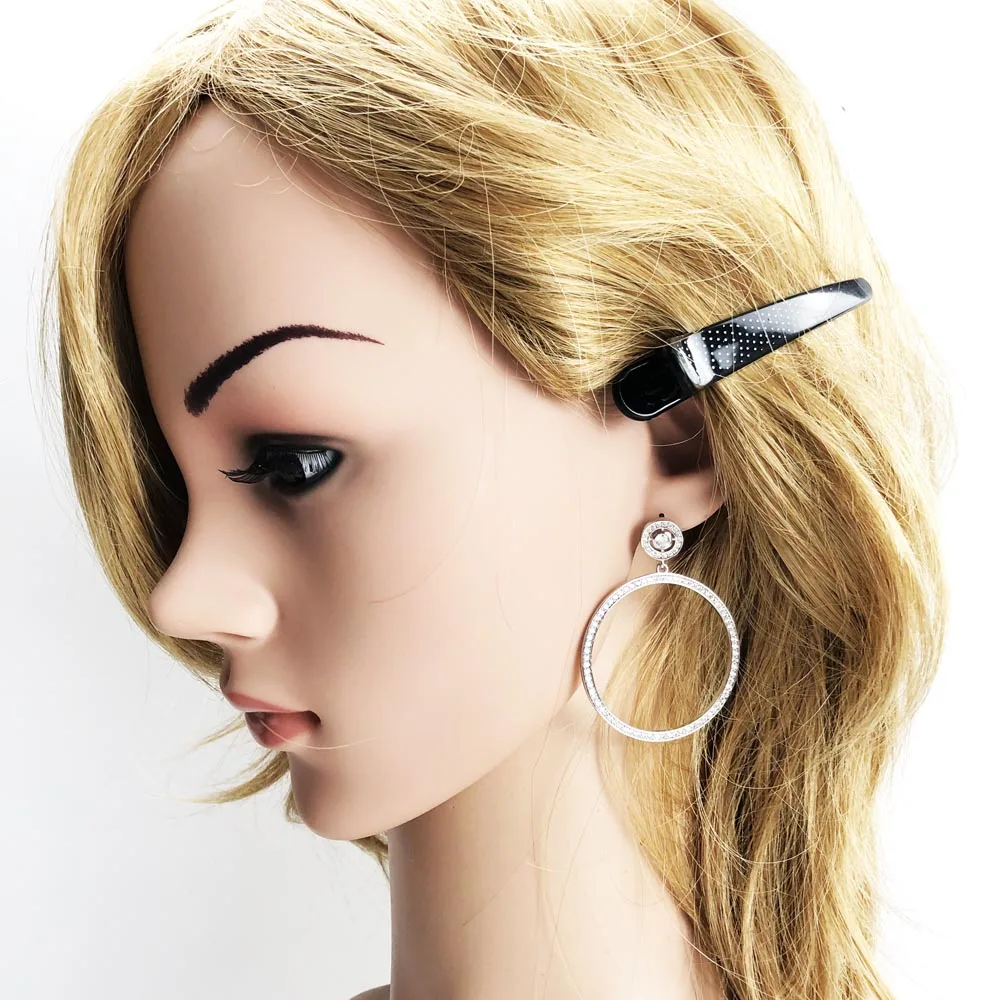 Круглые серьги подвески модные блестящие ювелирные изделия в европейском стиле