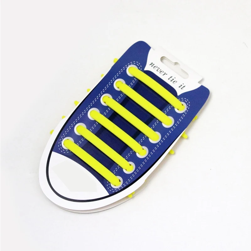 12 шт./лот унисекс без шнурков эластичные силиконовые шнурки практичная Мужская и