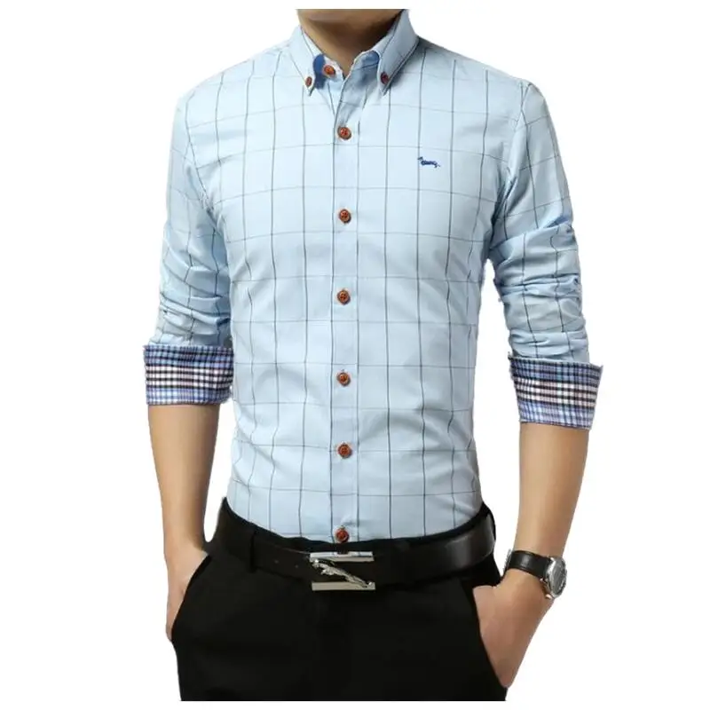 Новая модная весенняя Повседневная Деловая Мужская блузка азиатского размера в