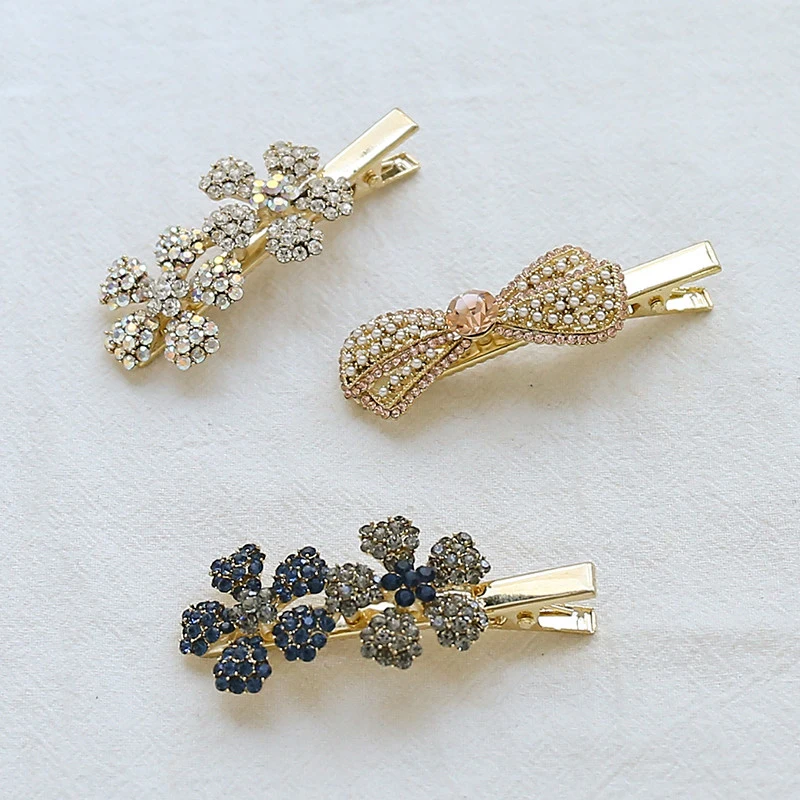 Заколка для волос с милыми цветами/бантом элегантная жемчужная заколка-Пряжка