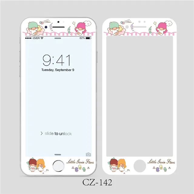 Две oroll Melody Две звезды pompomparin протектор экрана для iPhone 6 6S 7 8 plus защитная пленка из закаленного стекла