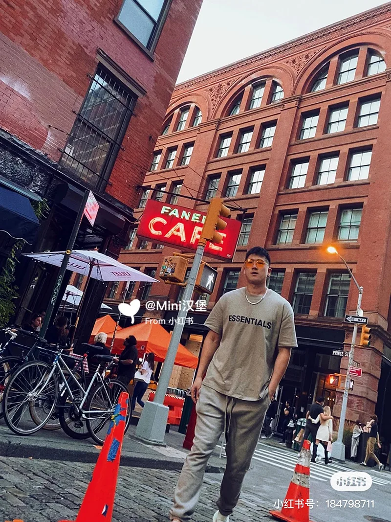 

Fog American high street simple T-shirt trendy street over size letter print round neck Short Sleeve Tee