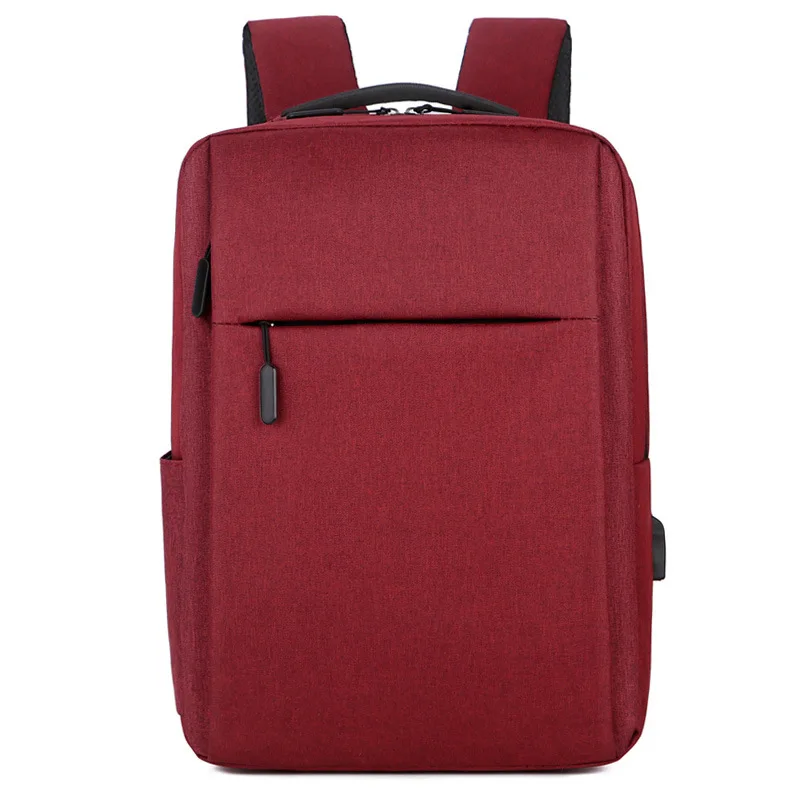 new solid color backpack mens simple leisure outdoor sports backpack business computer travel backpack free global shipping