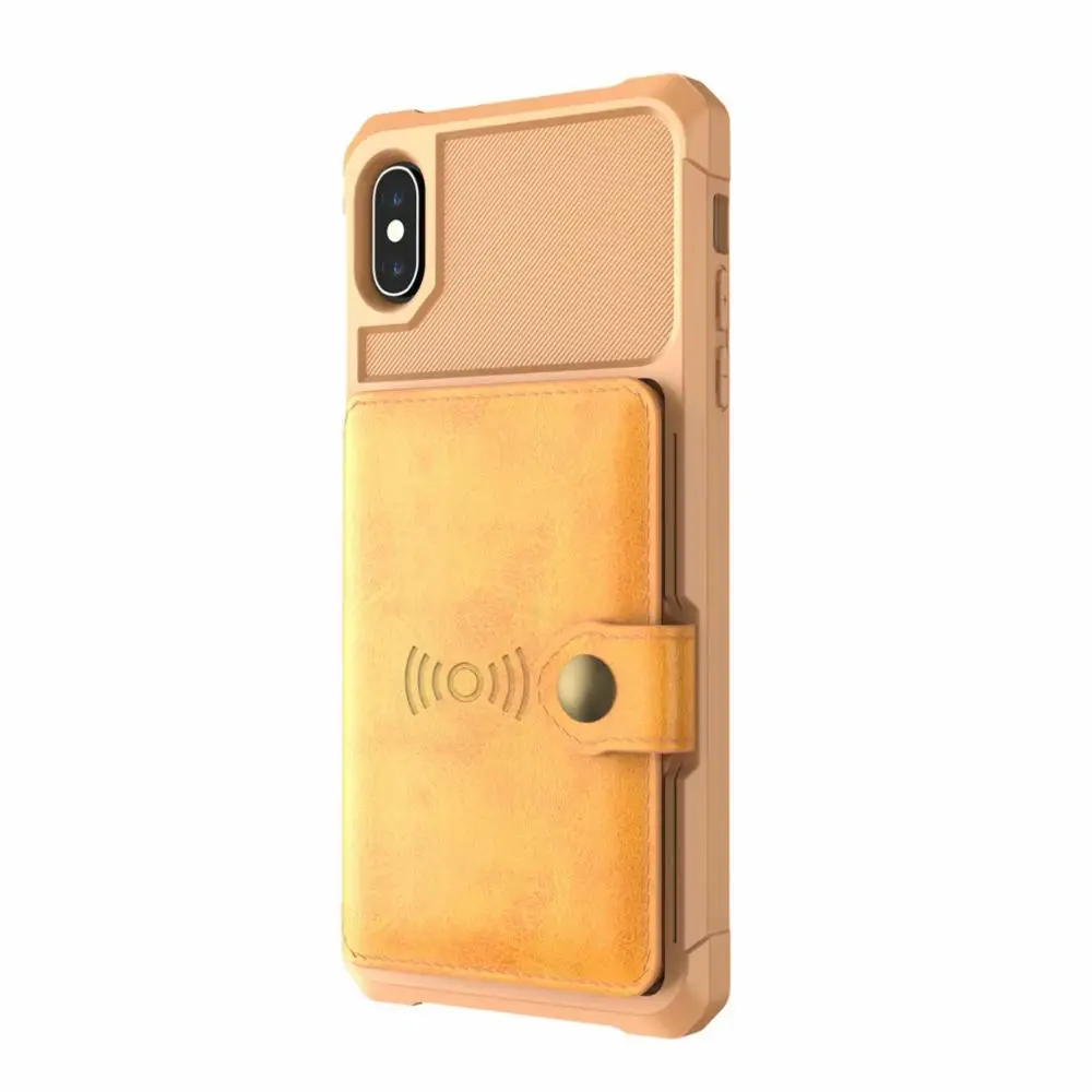 Хаки Для Apple iPhone 11 Pro XS Max XR X 6 6s 7 8 Plus кожаный+ Силиконовый противоударный чехол-кошелек с магнитной застежкой для iPhone 11 - Цвет: Хаки