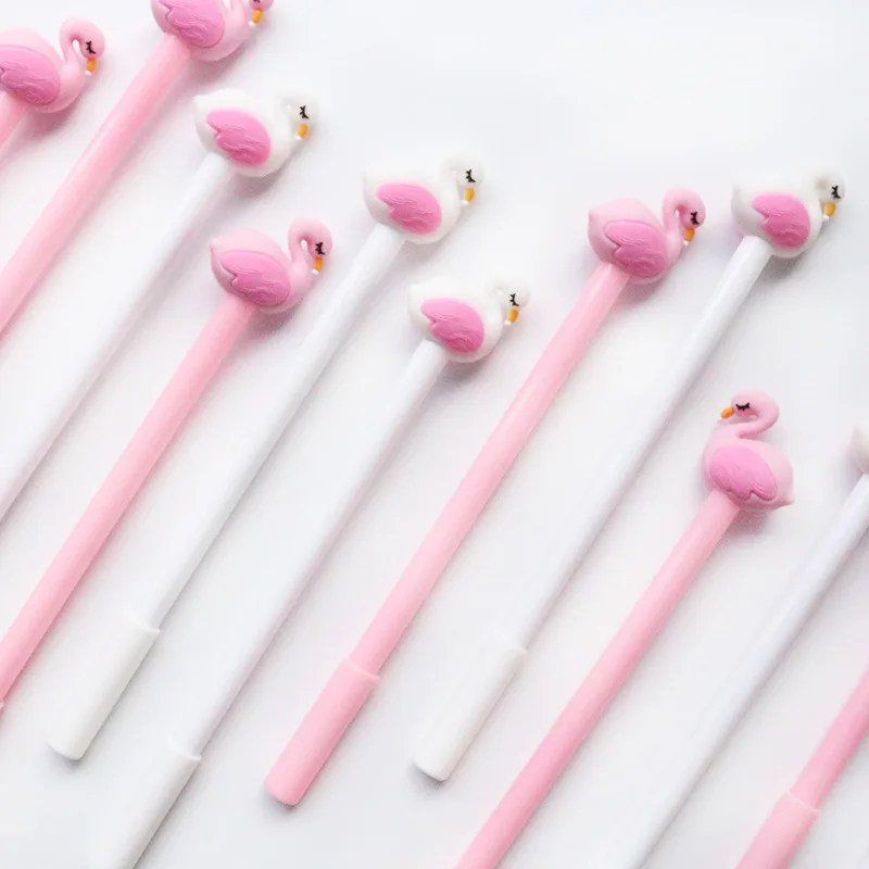 2 шт./лот 0 5 мм креативный Фламинго Лебедь гелевая ручка авторучка Escolar Papelaria