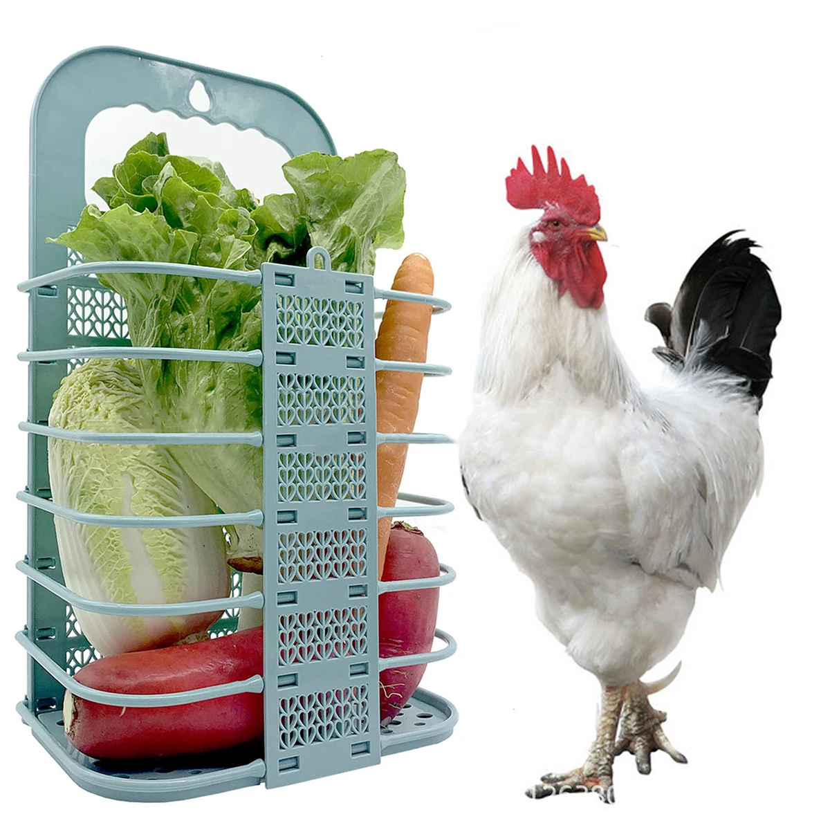 

Chicken Vegetable Basket Folding Veggie Hanging Feeder For Hens Chicken Coop For Chickens Rabbits Hamster Guinea Pigs