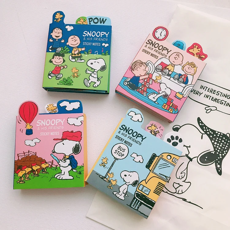 Креативные милые Snoopy с рисунком арахис Kawaii шестикратный блокнот для заметок