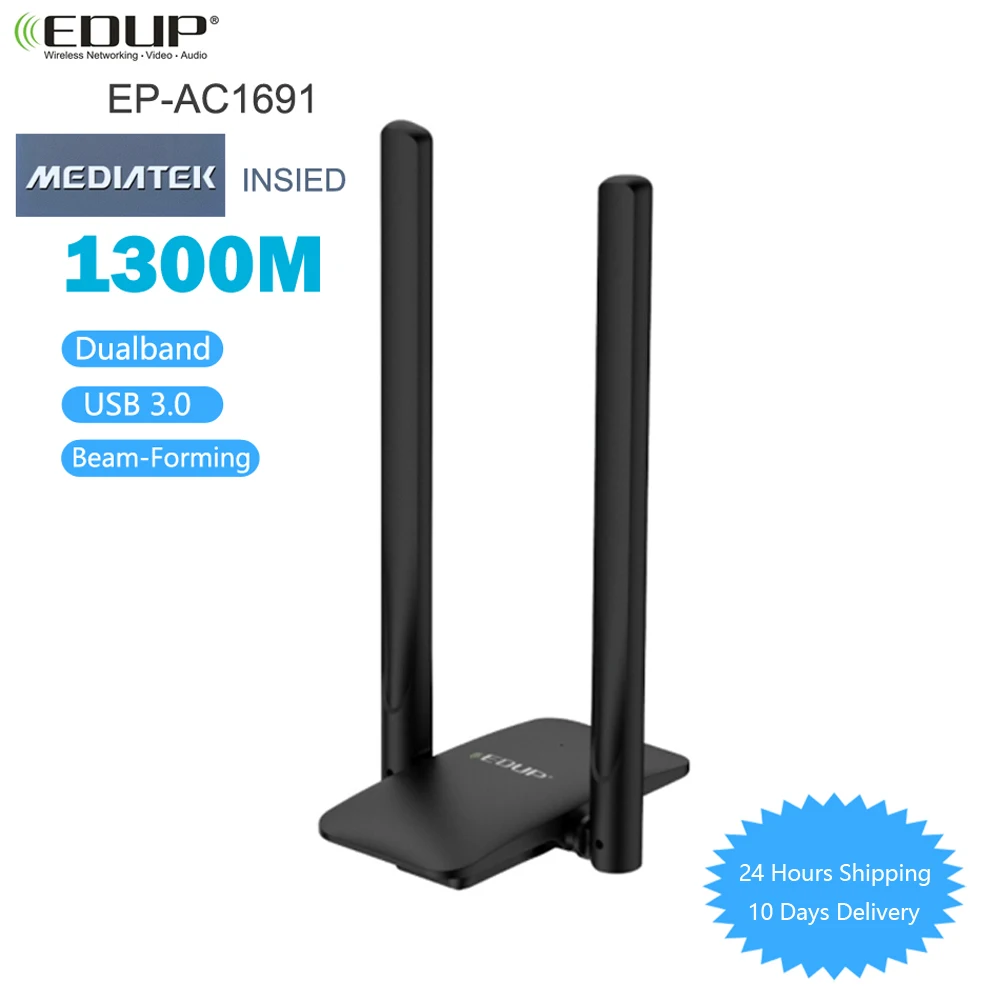 Wi Fi адаптер EDUP 1300 Мбит/с USB 3 0 5/2 4 ГГц|Сетевые карты| |