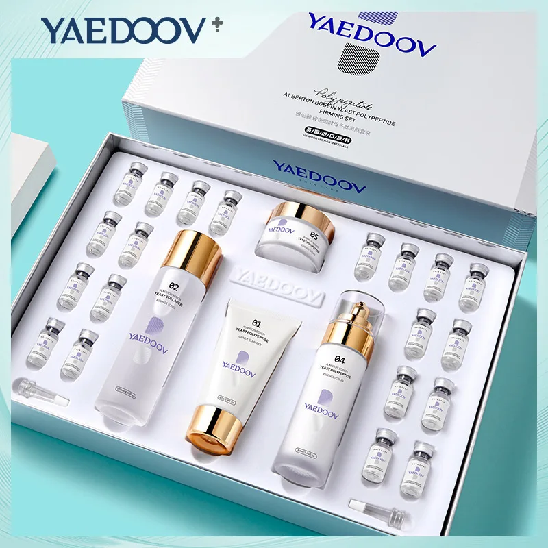 

Firm Face Care Set Bosein Serum Yeast Peptides Lotion Toner Cleanser Moisturizes Brighten Nourish Repair Skin Anti Wrinkle 25PCS