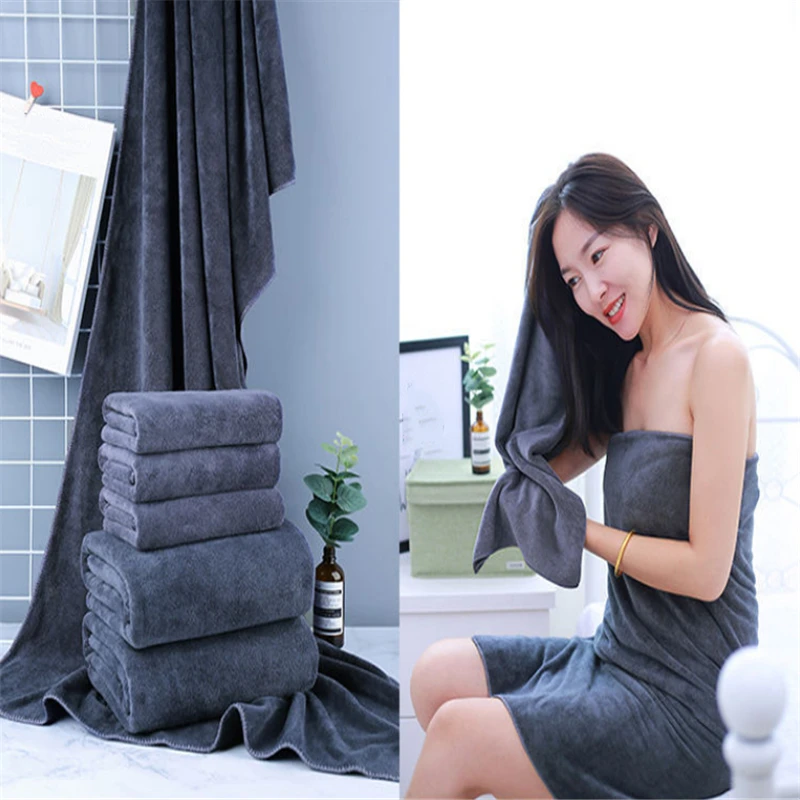 

Bath Towel New 70*140cm For Adults High Quality Thicken Soft Shower Spa Sport Travel Towel Microfiber Large Towel 80*180cm