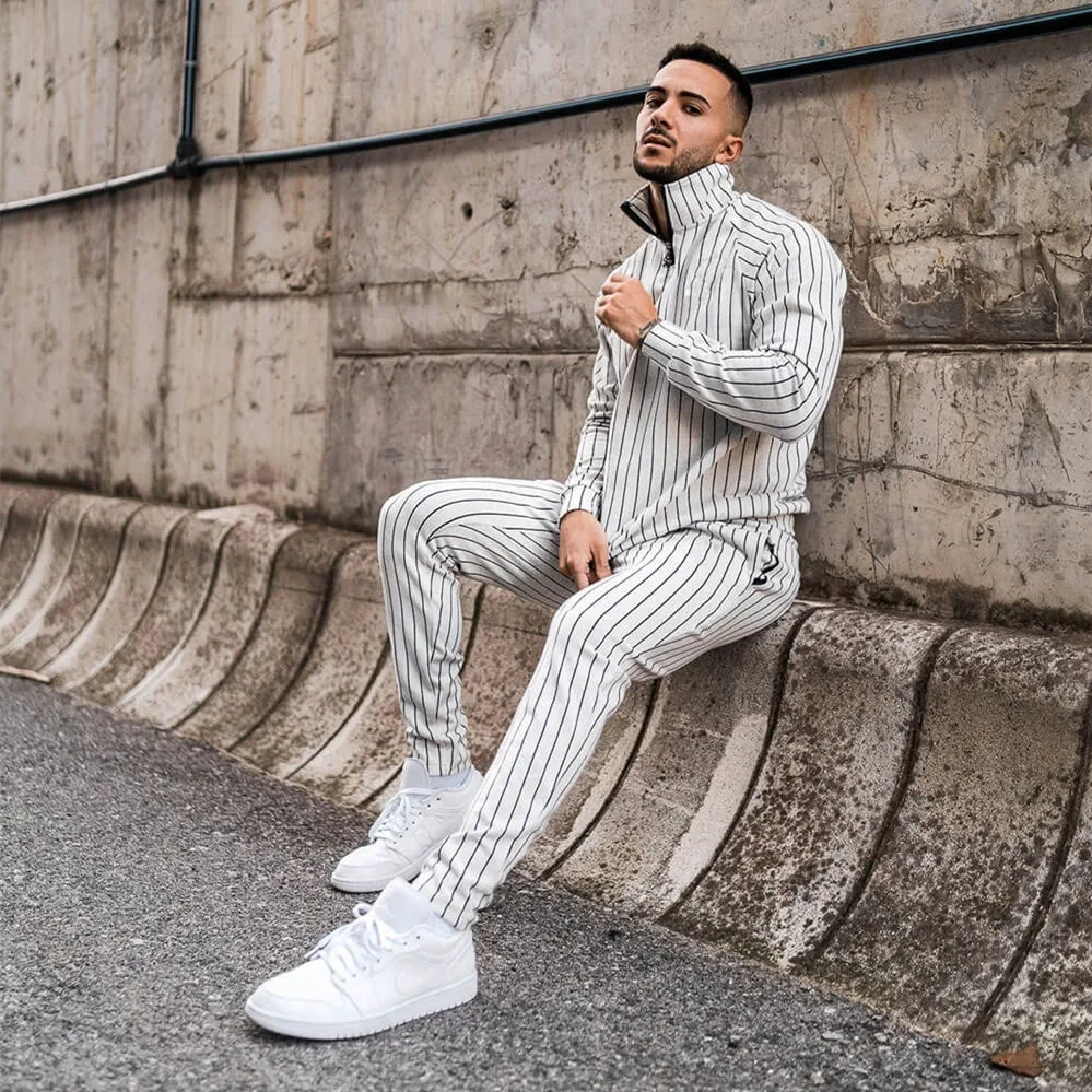 

Mens Jogger Tracksuit 2 Piece Casual Pants Sweatsuit Hip Hop Sweatshirt Suit Set Plaid Checked New2022