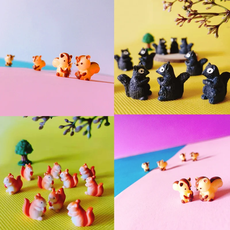 Новый ~ 10 шт./белки/миниатюры/милые животные/Сказочный Садовый Гном/Террариум с