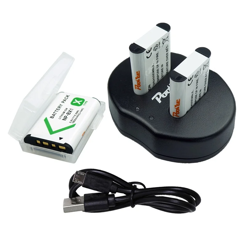 2 шт. NP-BX1 аккумуляторов NP BX1 NPBX1+ двойной bateria зарядное устройство для sony NP-BX1 HDR-AS200v AS15 AS100V DSC-RX100 X1000V WX350 RX1