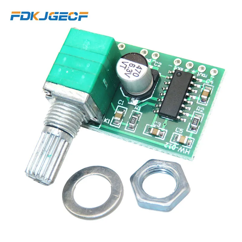 Фото 10 шт. Mini PAM8403 DC 5 В 2-канальный USB цифровой аудио усилитель плата модуль 2*3 Вт регулятор громкости с измерителем мощности №1