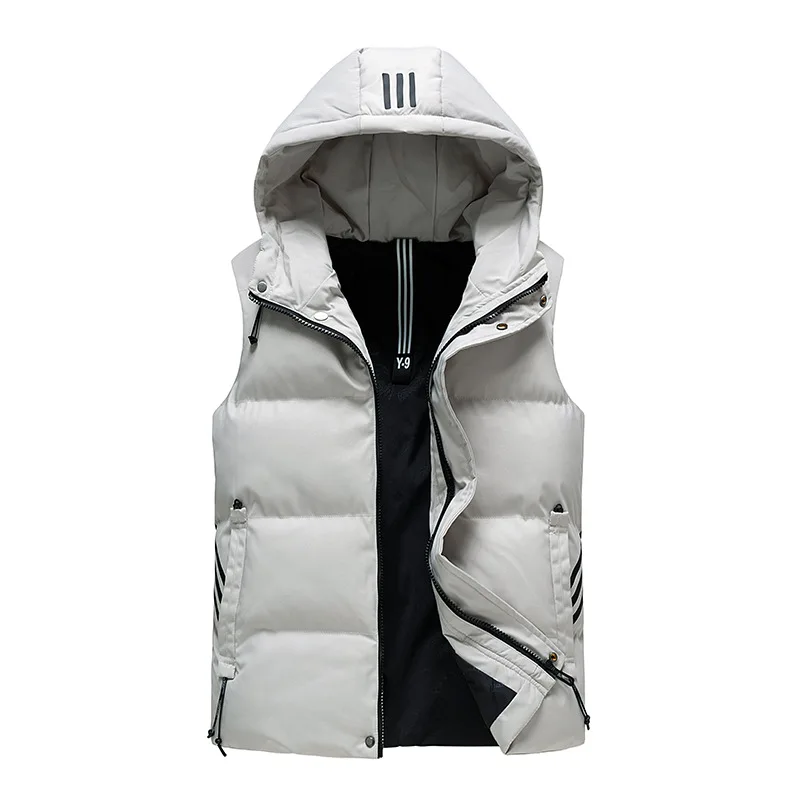 

Autumn Winter Men's Fashion Vest Jacket Trend Waistcoat Lightweight Lightweight Down Padded Jacket Thickened Warm Male Jacket