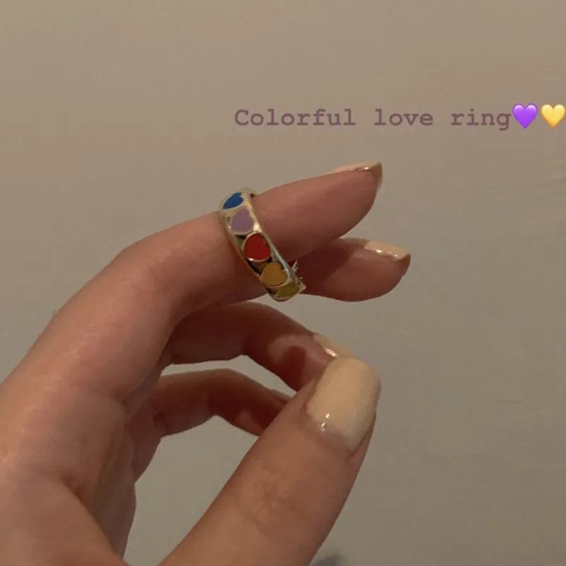 Кольцо женское в готическом стиле винтажное металлическое кольцо с эмалью форме