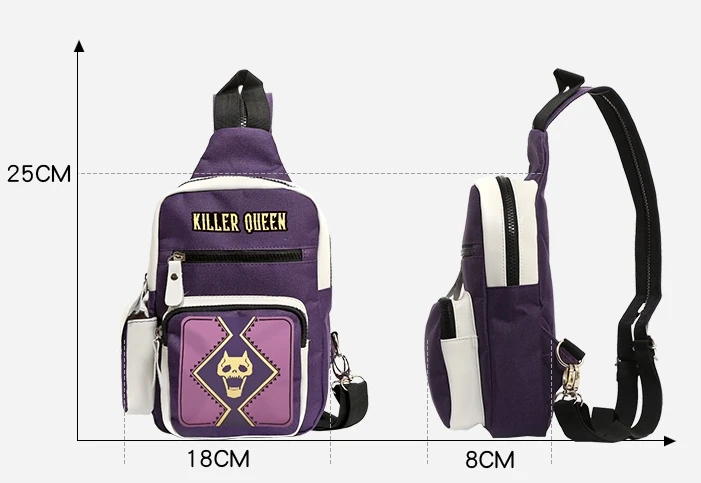 Сумка мессенджер для косплея с принтом Необычные приключения Джоджо Алмаз