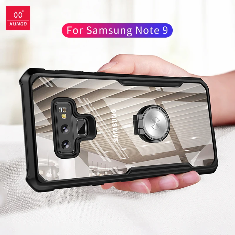 XUNDD Премиум прозрачный тонкий чехол для телефона samsung Note 9 с кольцом-держателем, силиконовый защитный чехол Note9 с ремешком Beetle