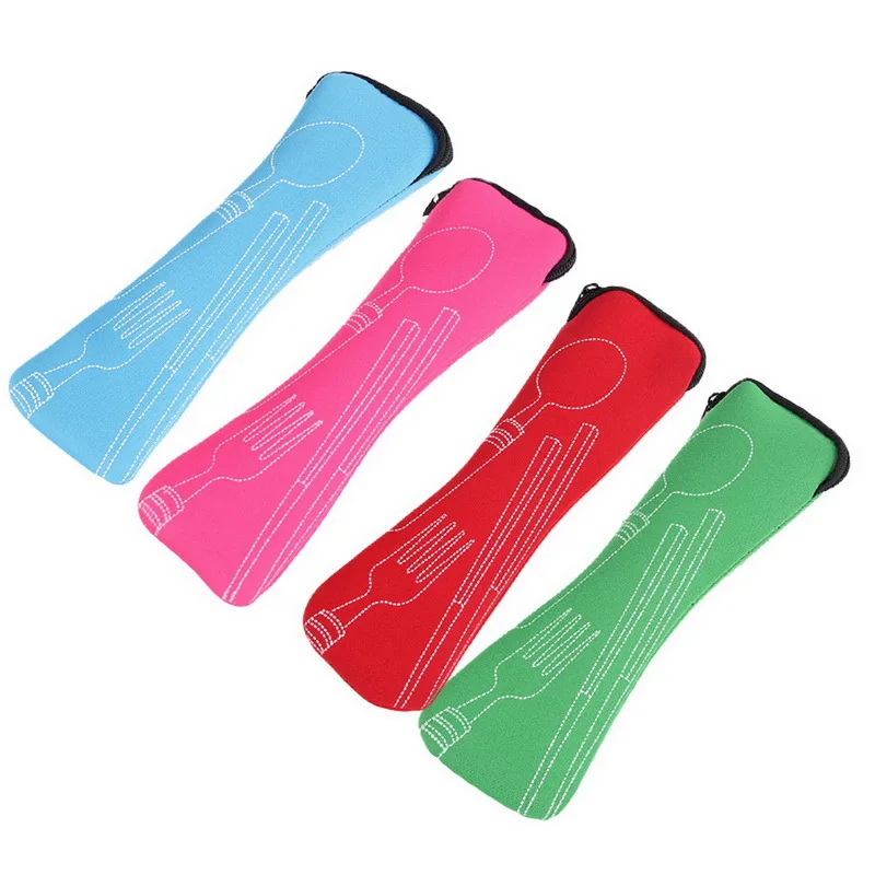 1 шт. моющаяся сумка для посуды с застежкой молнией дорожный набор столовых