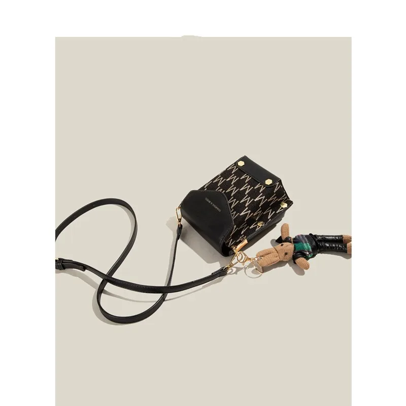 Maxdutti Ins Fashion Bag Women Blogger Messenger Bag Printing Armpit Bag Single Shoulder Chain Iphone Small Square Women's Bag