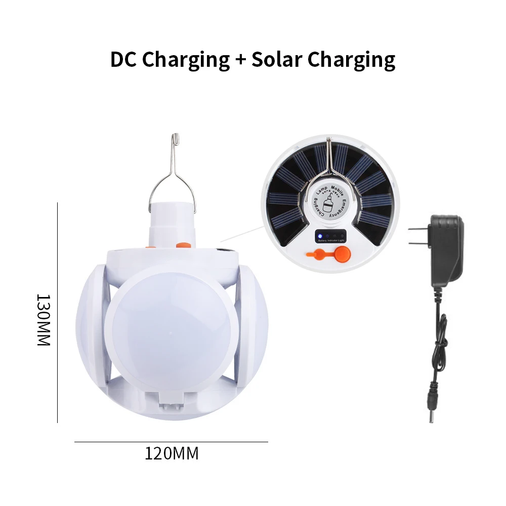 СВЕТОДИОДНЫЙ Ночник светильник переносная лампа на солнечных батареях складной