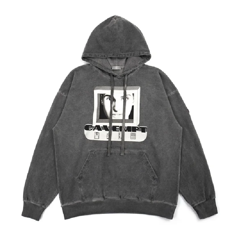 

Толстовка с капюшоном 19FW C.E CAV EMPT, зимняя мужская и женская уличная одежда лучшего качества, модные толстовки Cav Empt с 3d-эффектом потертости